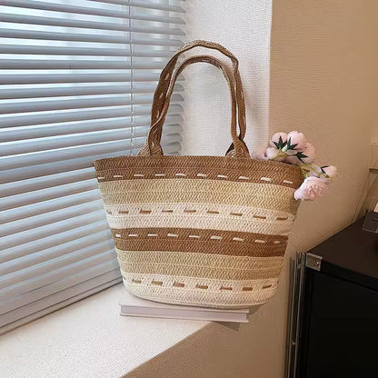 Woven Ladies Shoulder/Tote Bag with Large Capacity