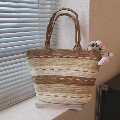 Woven Ladies Shoulder/Tote Bag with Large Capacity